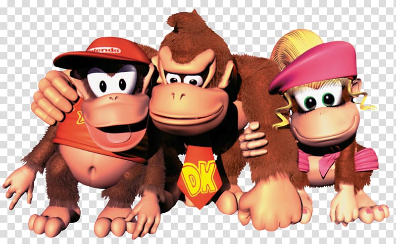 Donkey Kong Country 2: Diddy\'s Kong Quest Donkey Kong Country 3: Dixie Kong\'s Double Trouble! Donkey Kong 64, donkey kong transparent background PNG clipart