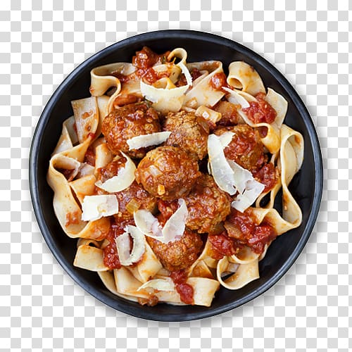 Pasta Bolognese sauce Italian cuisine Spaghetti with meatballs Pappardelle, spaghetti and meatballs transparent background PNG clipart