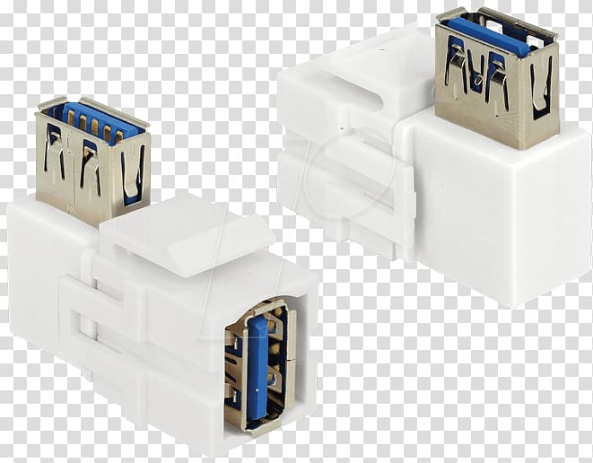 Electrical connector Keystone module USB 3.0 Computer port, USB transparent background PNG clipart