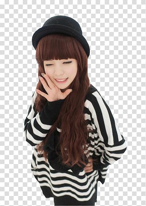 Ulzzang Beanie Korean Wig, Ulzzang girls transparent background PNG clipart