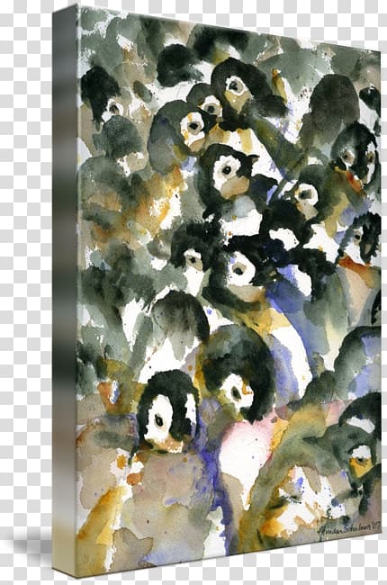 Penguin Watercolor painting Abstract art, Watercolor nursery transparent background PNG clipart