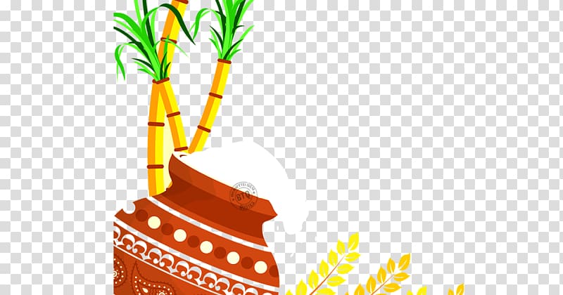 Thai Pongal Makar Sankranti Greeting & Note Cards Wish, greeting elements transparent background PNG clipart