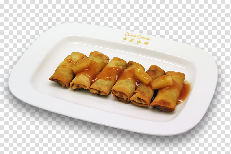 Spring roll Asian cuisine Peanut sauce Coleslaw Chop suey, spring rolls transparent background PNG clipart
