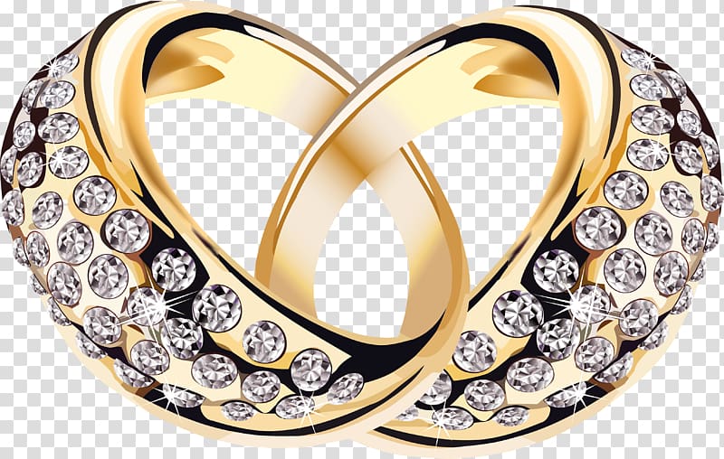 Wedding ring Pandora , Gold diamond ring transparent background PNG clipart