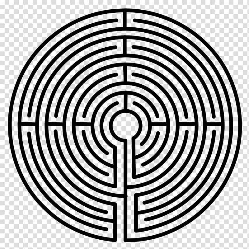Chartres Cathedral labyrinth Daedalus Knossos Minotaur, labyrinth transparent background PNG clipart