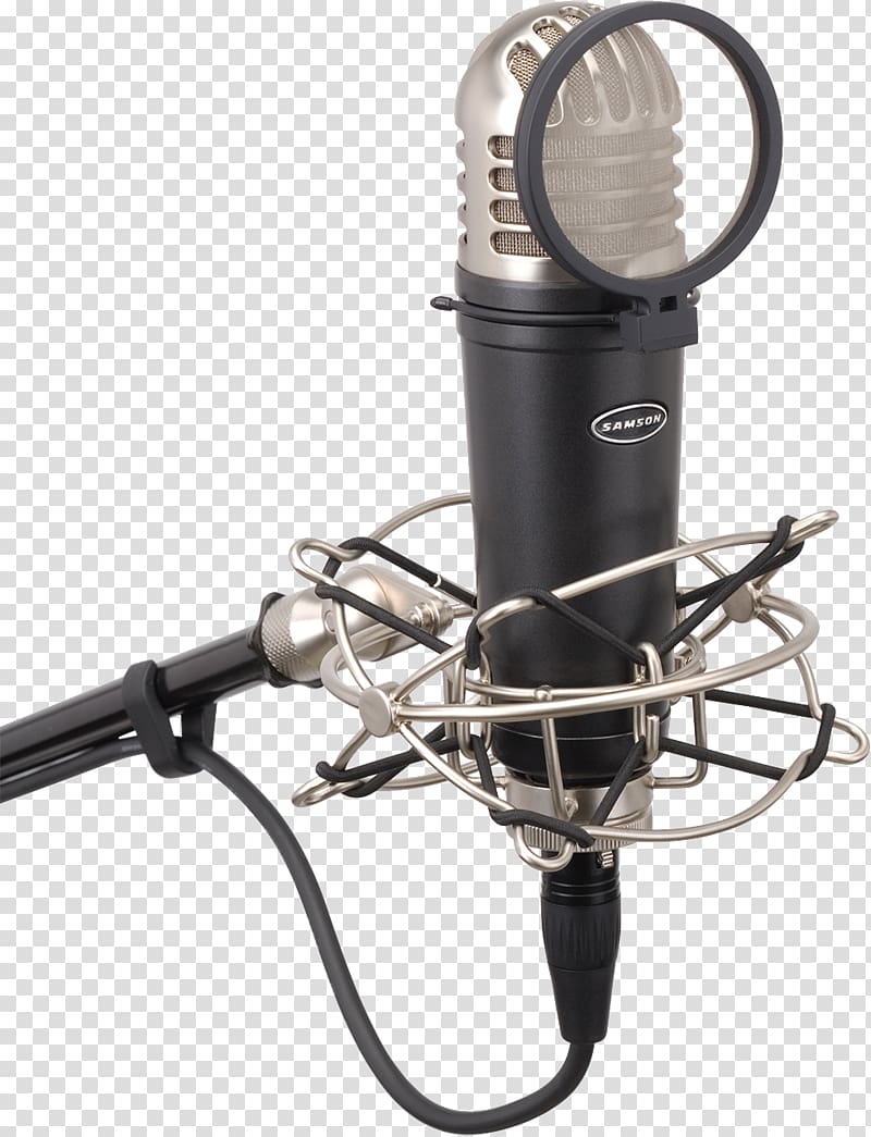 Microphone Samson MTR101A Shock mount Samson Meteor Mic Pop filter, microphone transparent background PNG clipart