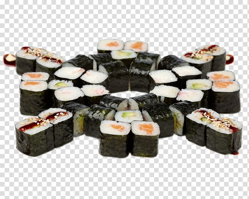 Sushi Makizushi Tempura Onigiri Nori, Sushi transparent background PNG clipart