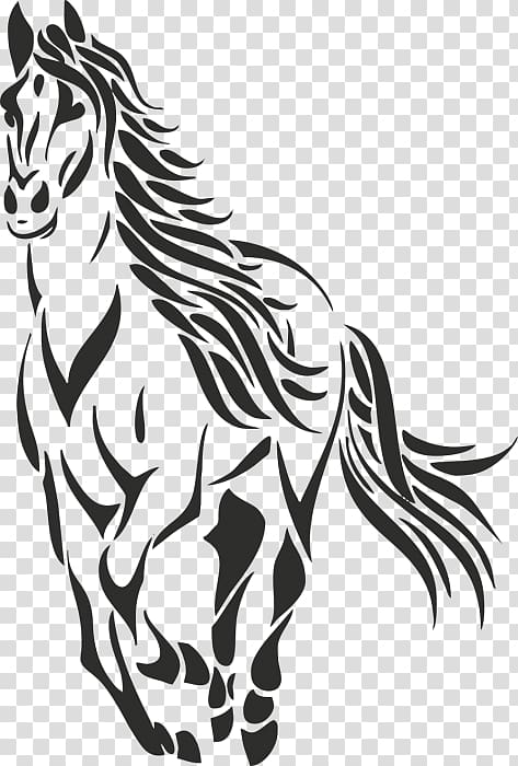 Horse Tattoo Illustration Drawing , horse transparent background PNG clipart