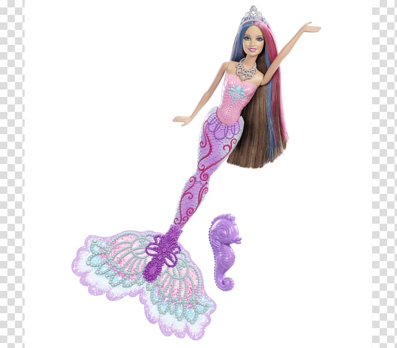 Teresa Color Magic Barbie Barbie Rainbow Lights Mermaid Doll, barbie transparent background PNG clipart