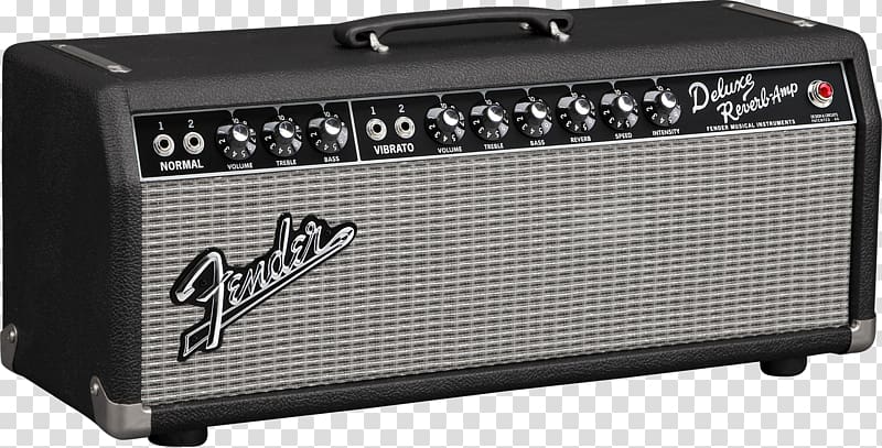 Guitar amplifier Fender Deluxe Reverb Fender Deluxe Amp Fender amplifier Fender Musical Instruments Corporation, amplifier bass volume transparent background PNG clipart