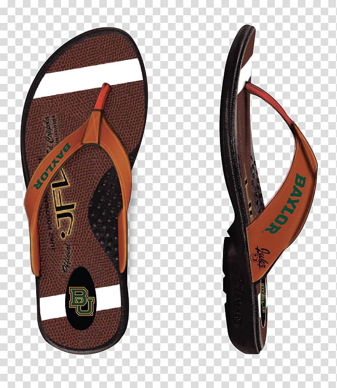 Flip-flops Kansas Jayhawks football Baylor Bears football Texas Tech Red Raiders football TCU Horned Frogs football, american football transparent background PNG clipart