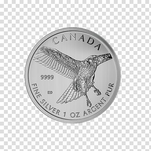 Silver coin Silver coin Royal Canadian Mint Canadian Silver Maple Leaf, silver transparent background PNG clipart