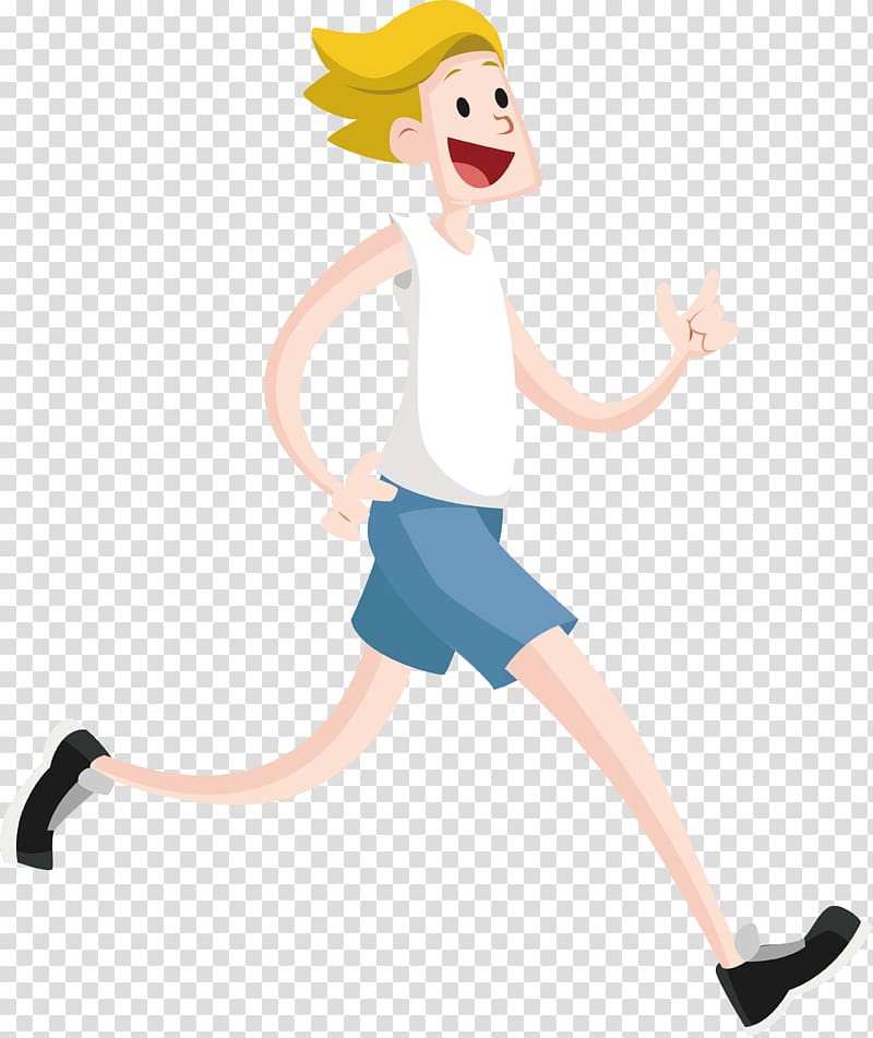 Cartoon Hotter\'N Hell Hundred Running Illustration, Running Man transparent background PNG clipart