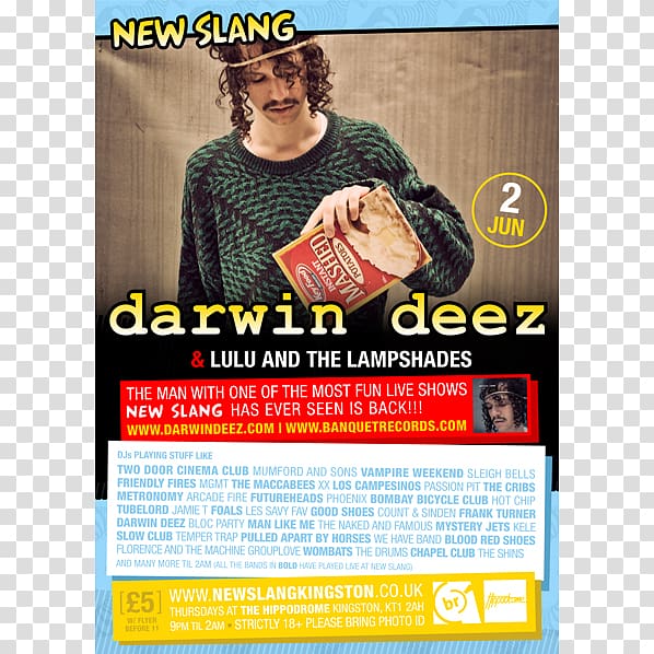 Darwin Deez Radar Detector Advertising, Selftitled Tour transparent background PNG clipart