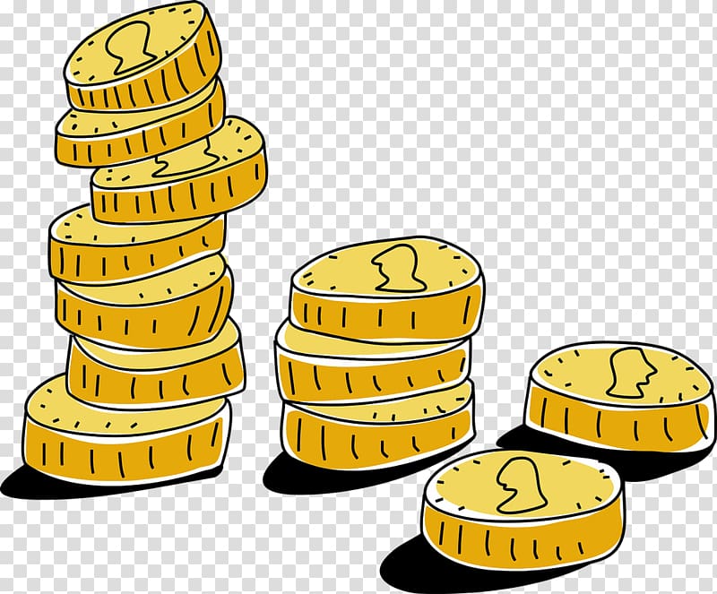 Gold coin , coin stack transparent background PNG clipart