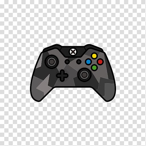 Xbox 360 controller Xbox One controller Black Game Controllers, joystick transparent background PNG clipart