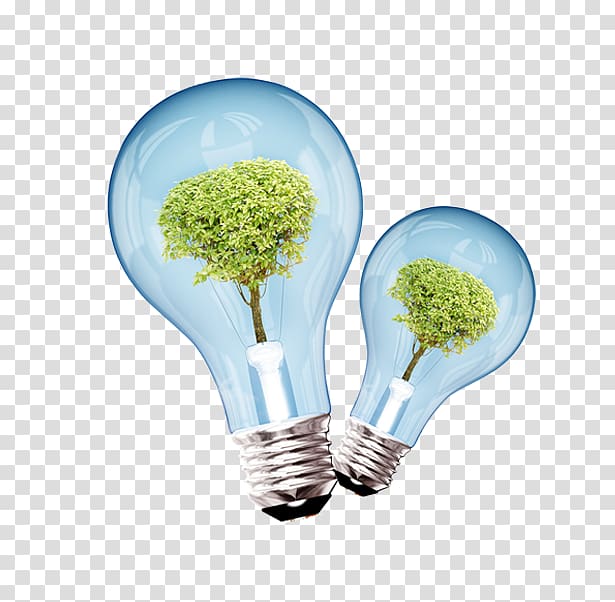 Light Energy conservation Environmental impact assessment, Blue Fresh Bulb Plant Decorative Patterns transparent background PNG clipart
