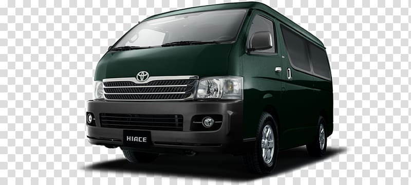 Compact van Transport Minivan Car rental, Toyota HiAce transparent background PNG clipart