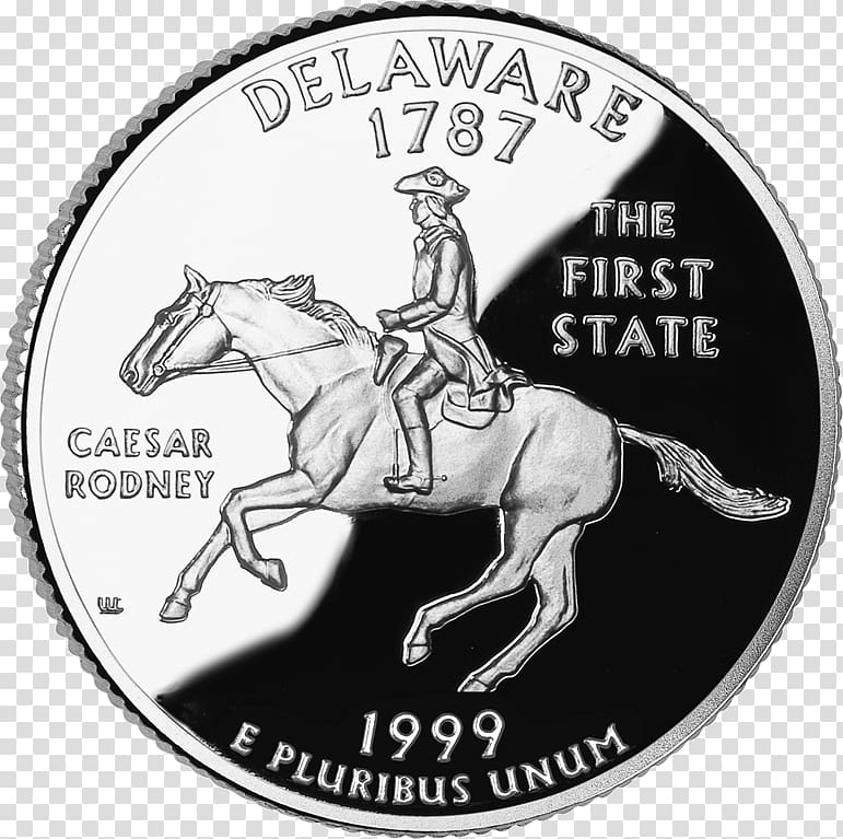 Delaware Kansas Denver Mint 50 State Quarters, Quarter Horse transparent background PNG clipart