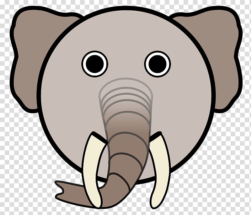 Face Animal , Elephant Cartoon transparent background PNG clipart