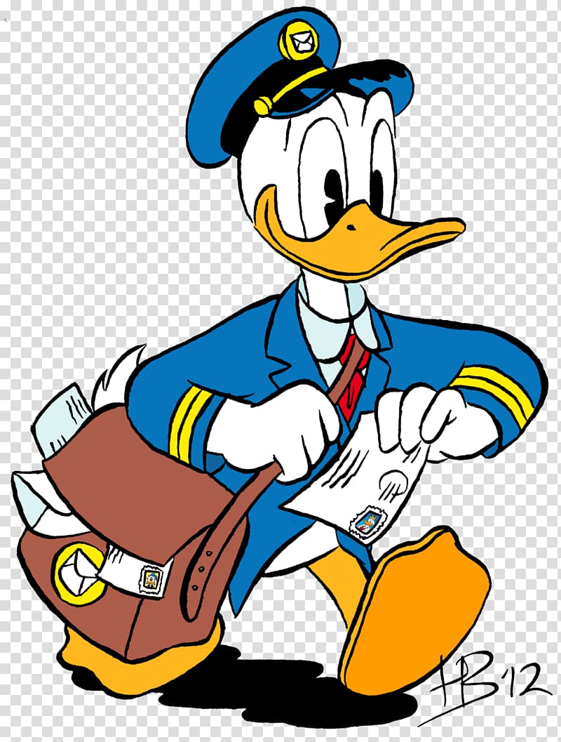 Donald Duck Mickey Mouse Mail carrier , Donald Duck transparent background PNG clipart