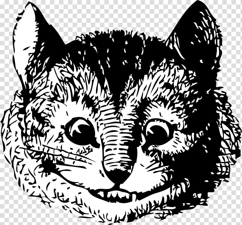 cat , Cheshire Cat Vintage Drawing transparent background PNG clipart