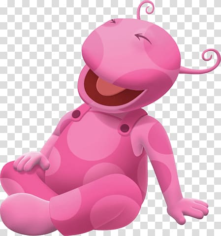 Backyardigans pink character illustration, Uniqua Laughing transparent background PNG clipart
