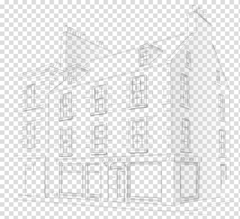 House Building Real Estate Facade, house sketch transparent background PNG clipart