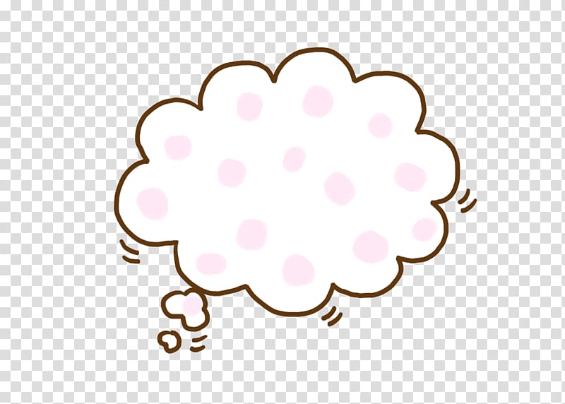 white and pink polka-dot cloud message, Cartoon Speech balloon Drawing Bubble, Fashion cartoon bubbles dialog transparent background PNG clipart