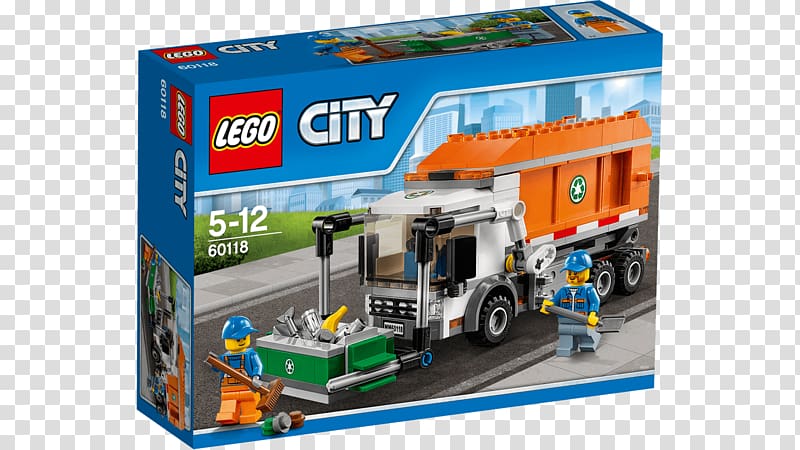 LEGO 60118 City Garbage Truck Lego City Toy, garbage truck transparent background PNG clipart