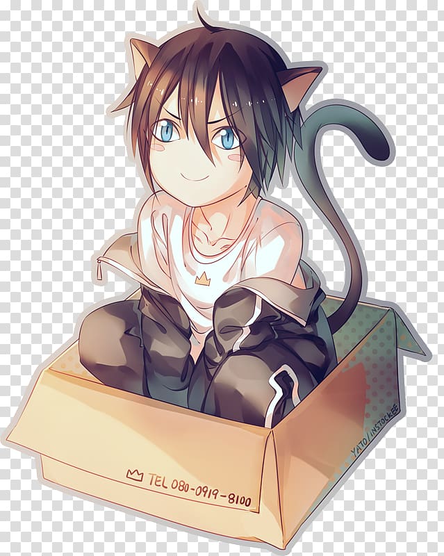 Noragami Yato-no-kami Anime Manga, young man with headphones transparent background PNG clipart