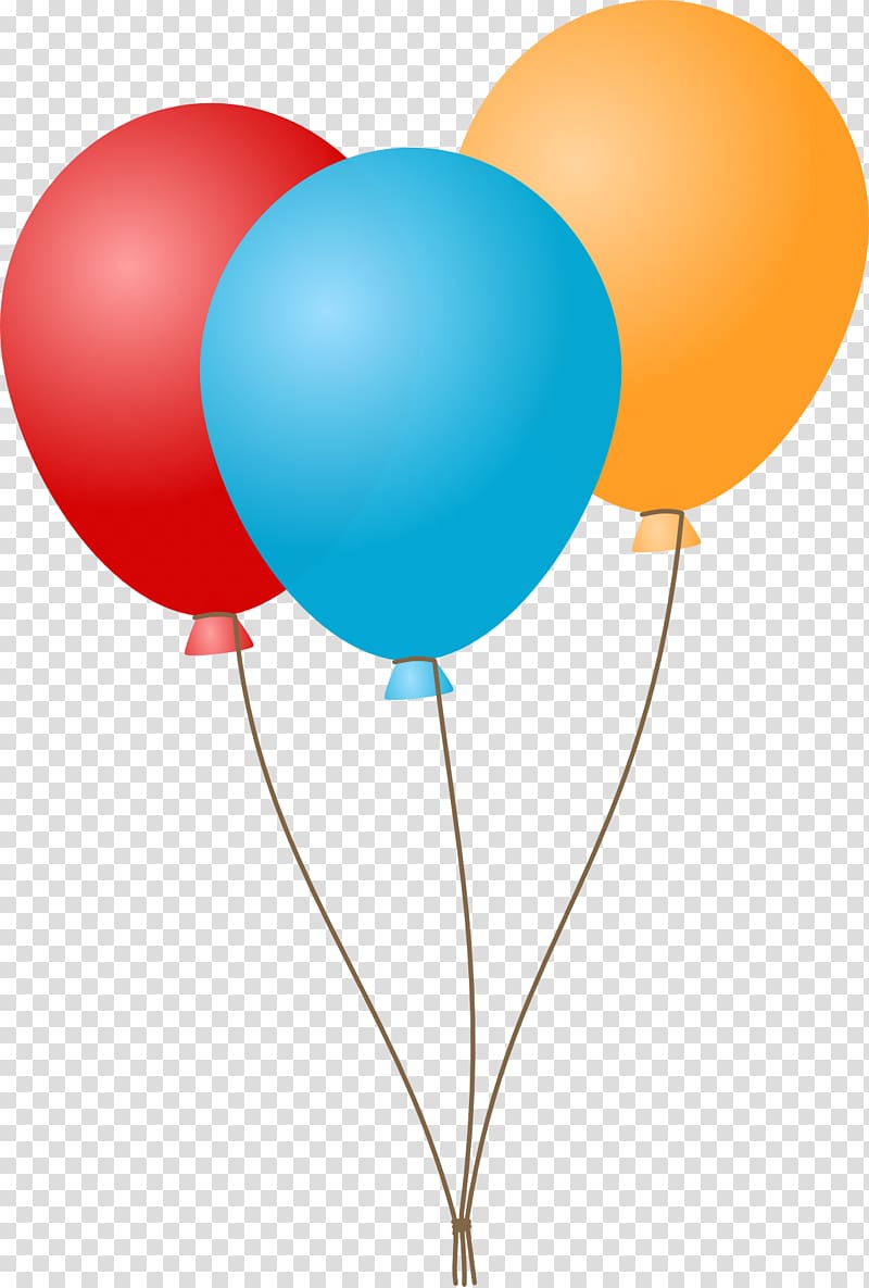 red, blue, and orange balloons illustration, Balloon Birthday , Balloons 2 transparent background PNG clipart