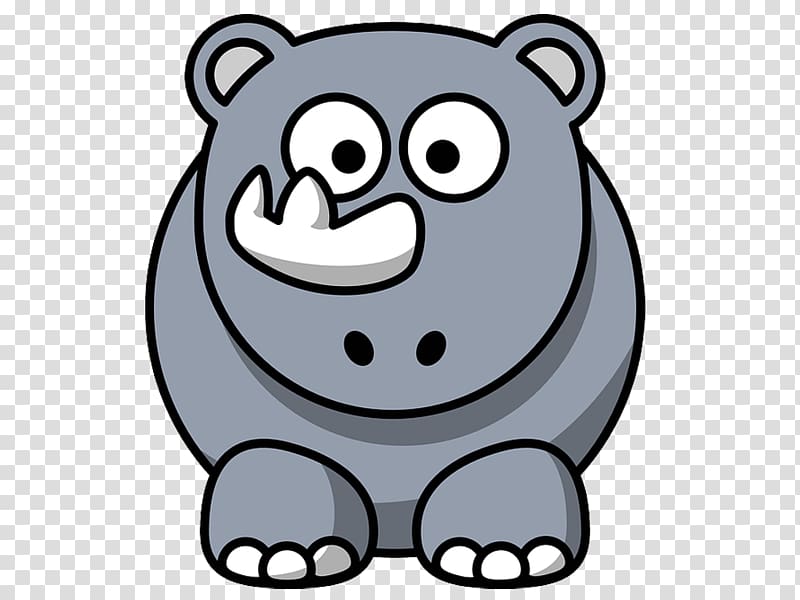 Rhinoceros Cartoon , Rhino cartoon transparent background PNG clipart
