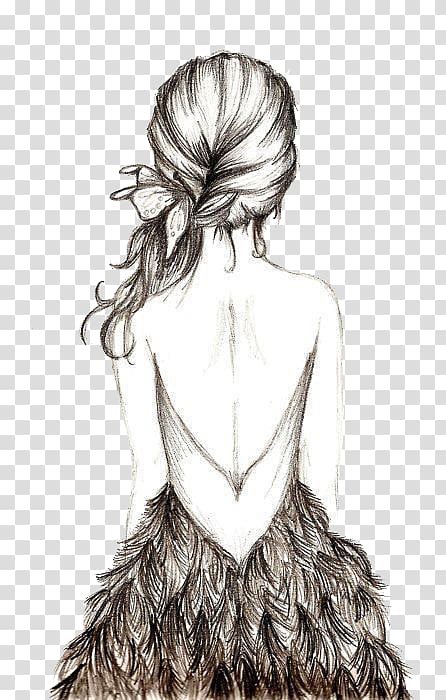 Drawing Dress Painting Sketch, dress transparent background PNG clipart