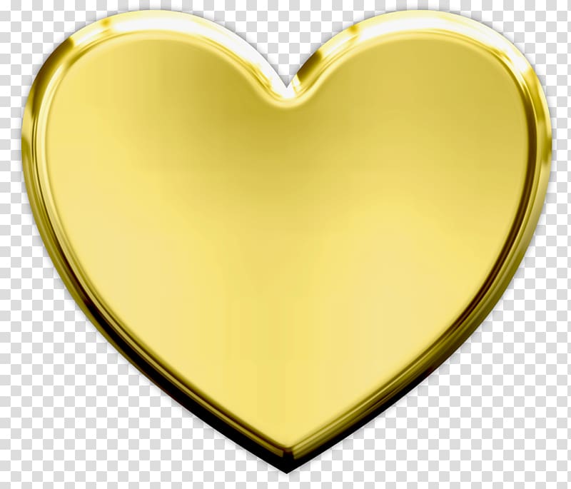 gold heart illustration, Heart , Gold Heart transparent background PNG clipart