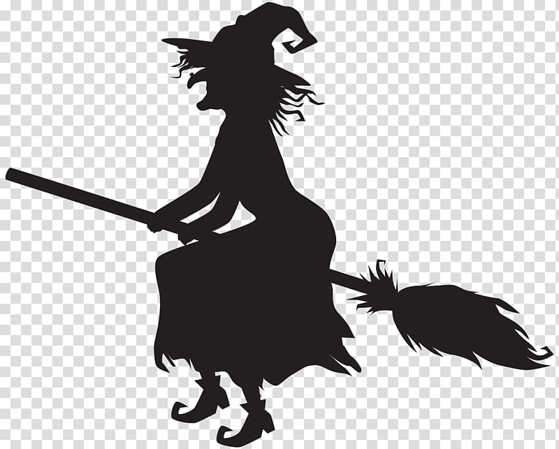 Halloween , Halloween Witch and Broom transparent background PNG clipart