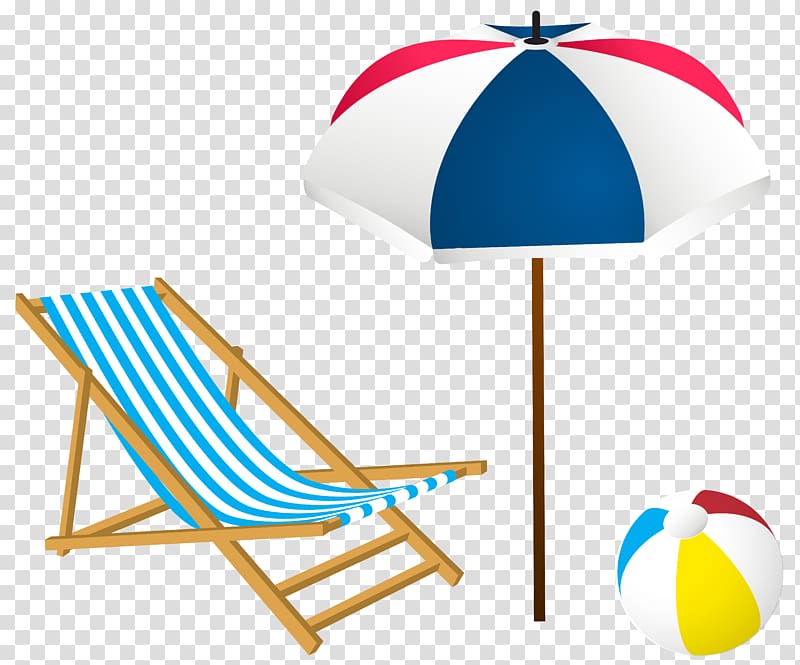 blue, white, and red umbrella illustration, Beach , Beach Summer Set transparent background PNG clipart