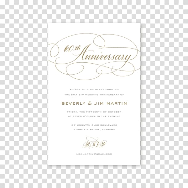 Wedding invitation Brown Beige Font, 60th transparent background PNG clipart