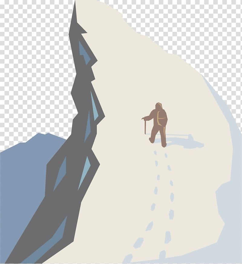 Mountaineering Poster Illustration, flat travel themes transparent background PNG clipart