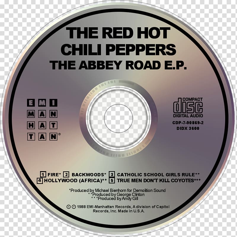 Compact disc The Uplift Mofo Party Plan Red Hot Chili Peppers Kraftwerk Backwoods, Abbey Road transparent background PNG clipart