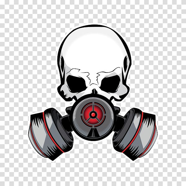 Decal Gas mask Sticker Skull, gas mask transparent background PNG