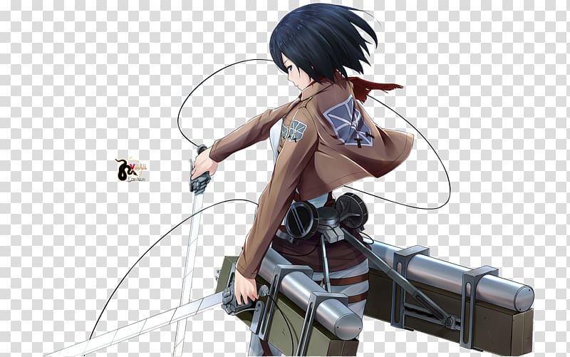Eren Yeager Mikasa Ackerman Armin Arlert Attack on Titan Anime, colossus of rhodes transparent background PNG clipart