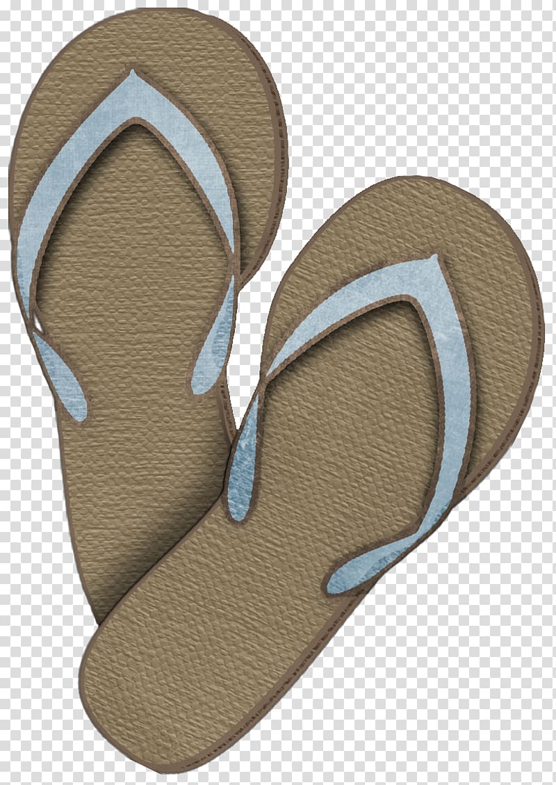 Flip-flops Cartoon, Cartoon brown sandals transparent background PNG clipart