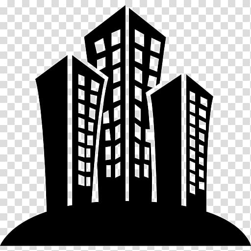 tall building clipart black and white