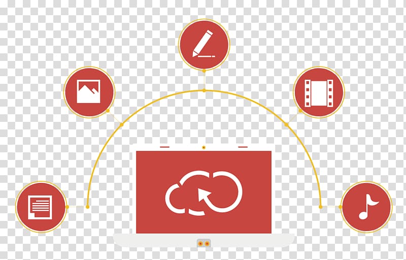 Cloud computing Cloud storage, Red computer cloud technology flattening icon transparent background PNG clipart
