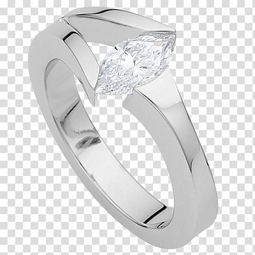 Engagement ring Tension ring Diamond cut, ring transparent background PNG clipart