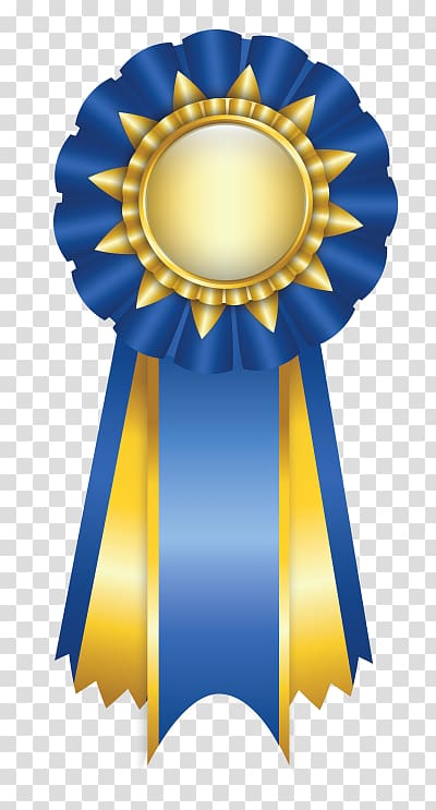 Blue ribbon Medal , ribbon transparent background PNG clipart