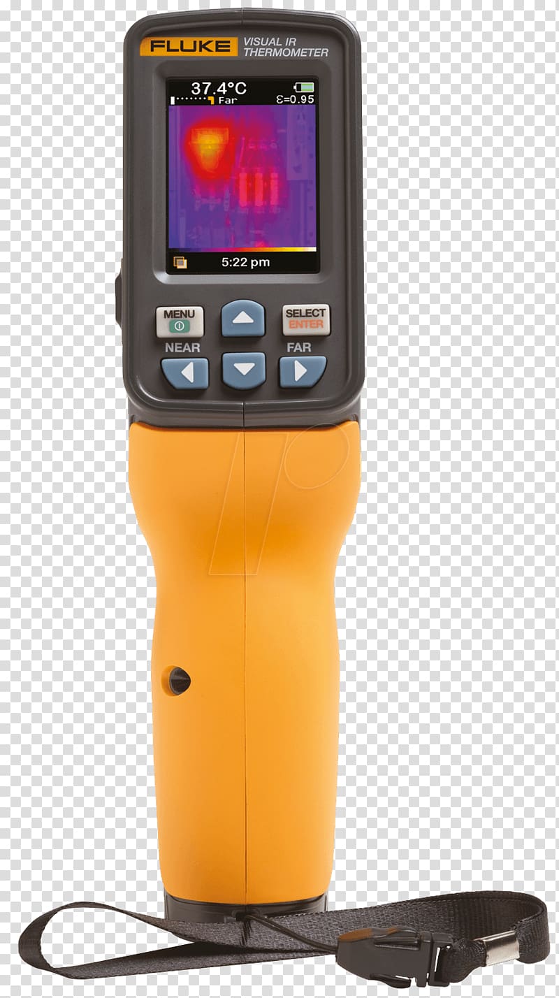 Infrared Thermometers Fluke Corporation Multimeter Thermographic camera Laser, thermometer transparent background PNG clipart