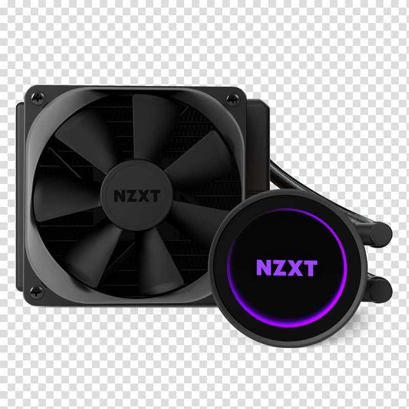 NZXT Kraken AIO Liquid CPU Cooler Computer System Cooling Parts Computer Cases & Housings Nzxt Kraken X72 Aio Cooler 360mm Black Rlkrx7201, Computer transparent background PNG clipart