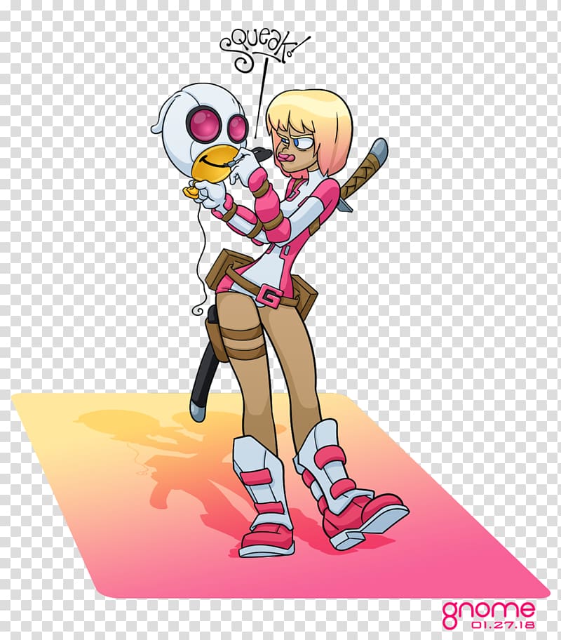 Gwenpool Art Drawing Comics, blue balloons transparent background PNG clipart
